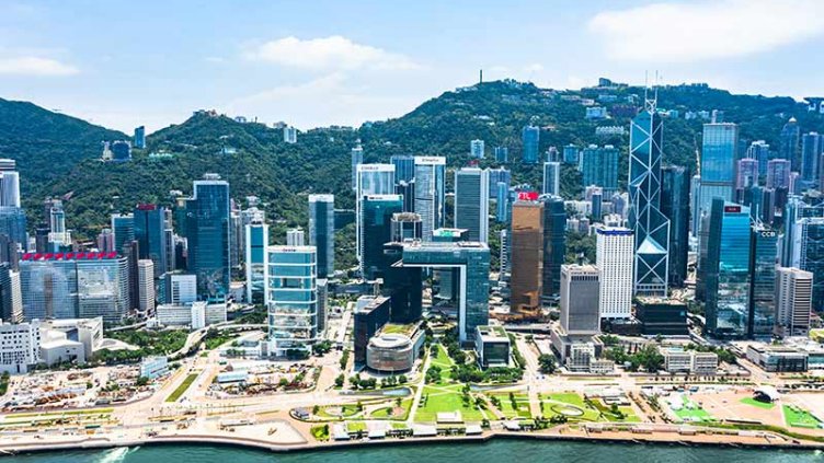 Hong Kong Island, Financial economy growth concept