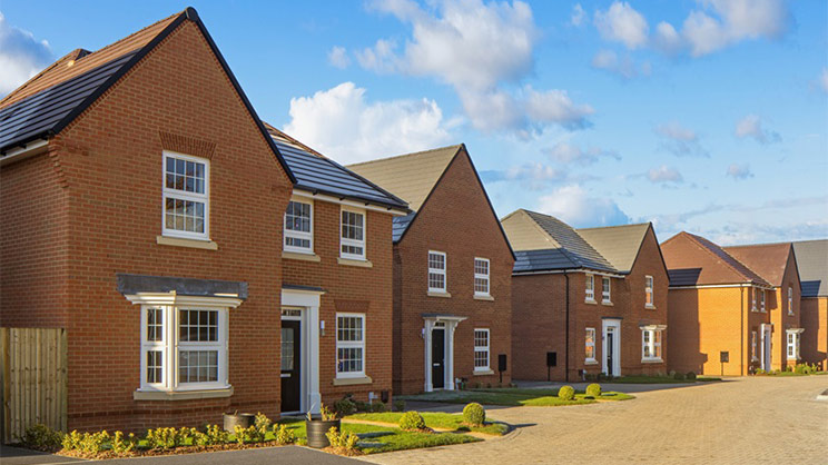 Street view of 4 bedroom homes