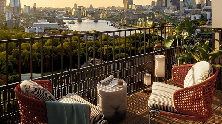 terrace view of city