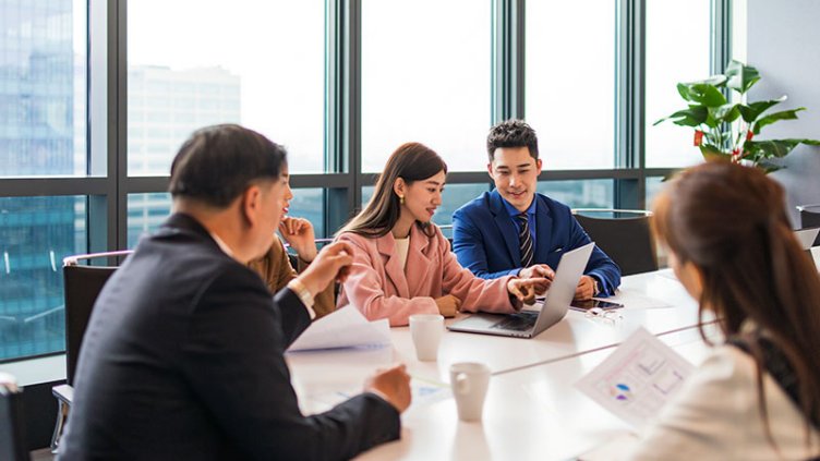 Employees working in office