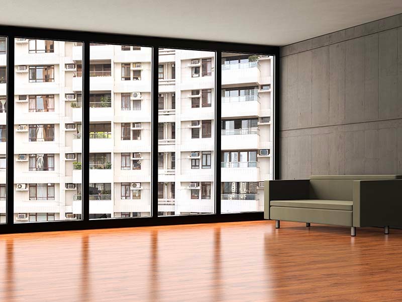Living room glass view