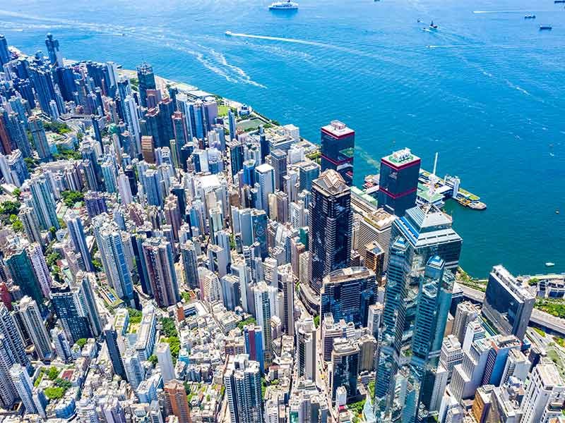 Aerial view of a city