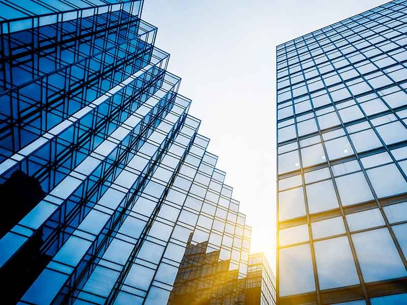 Glass building