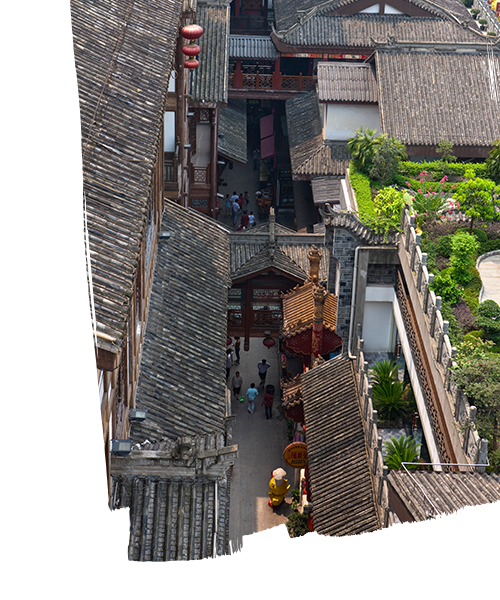 View of a residential area from the top